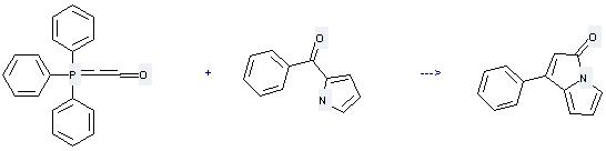 (Triphenylphosphoranylidene)ethenone can be used to produce 1-phenyl-pyrrolizin-3-one by heating